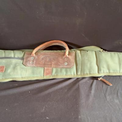 Orvis Company Leather And Canvas Gun Case