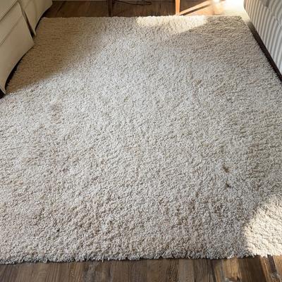 Ivory Shag Rug 5 ft X 7 ft