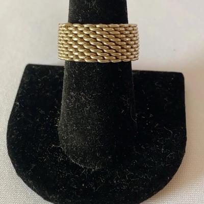 Tiffany & Co Sterling Silver Mesh Ring