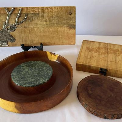 Bold Creations Marble & Cheese Board, Mudpie Board, Le Gourmand Cheese Knive Set & Board By Joel