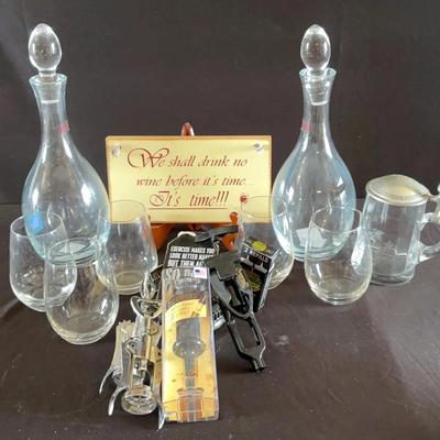 Hand Made Konart Wine Glass Decanters, Glasses, Silverplated  Wine Bottle Holder & Accessories 