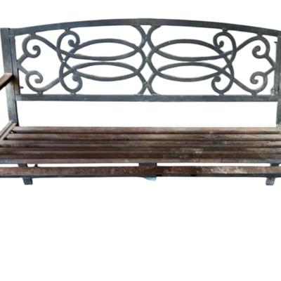Rustic Metal Bench