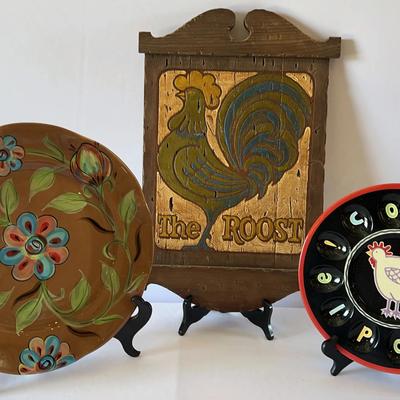 Southern Living Gail Pittman Platter, Becky Denny Egg Platter & The Roost Sign