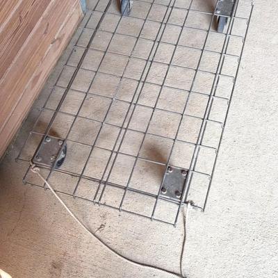 Metal Wire Rolling Pull Cart