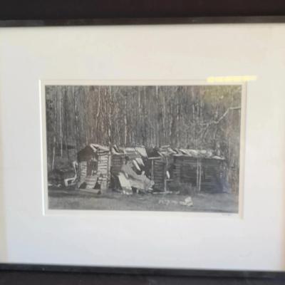 Framed  Art Print Features A Farm Scene 