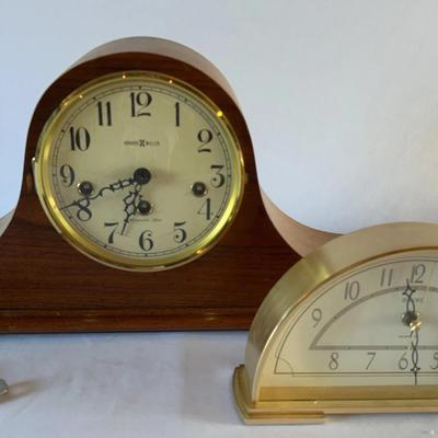 Howard Miller Westminster Chime Mantel Clock & Seiko Quartz Mantel Clock