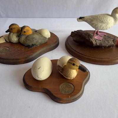 Two Ducks Unlimited Special Edition Figurines And A Ducks Unlimited Snow Goose Figurine