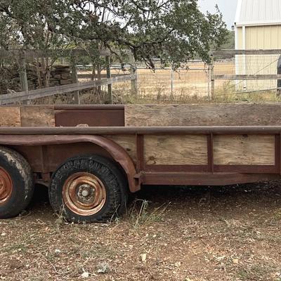 16’ Flatbed Short Sided Trailer (Full Length With Tongue Included 20’)