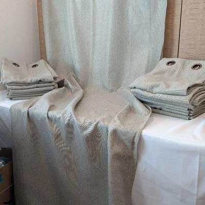 16 Brown/Gray Light Blocking Curtain Panels (52"W x 96"H) 