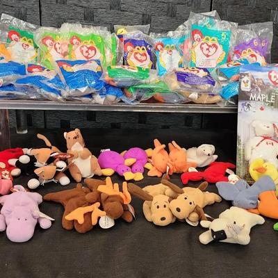 Large Lot of TY Mini Beanie Babies (1998 & 1999 McDonalds Happy Meal)