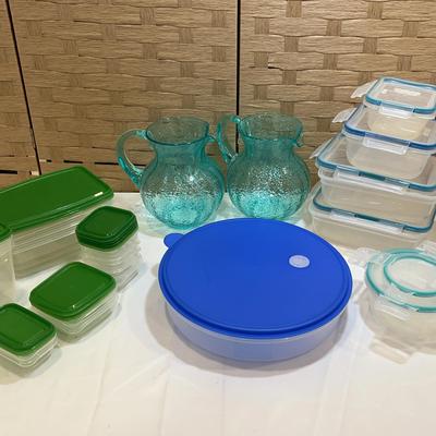Food Storage Containers (Snap Wear, IKEA, Tupperware) & Plastic Bubble Pitchers 