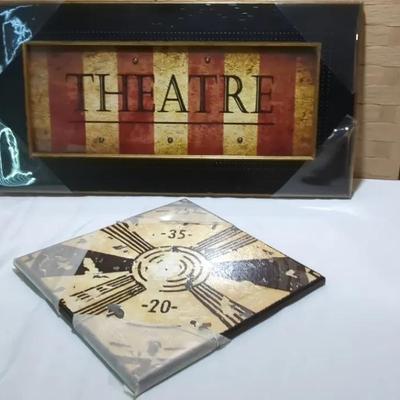 New Wall Hangings (Theatre Sign & Possibly Picture of a Calibration Chart for Camera)