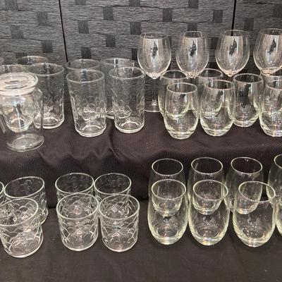 Glassware - Tumblers, Water Glasses, Wine Glasses & Jars