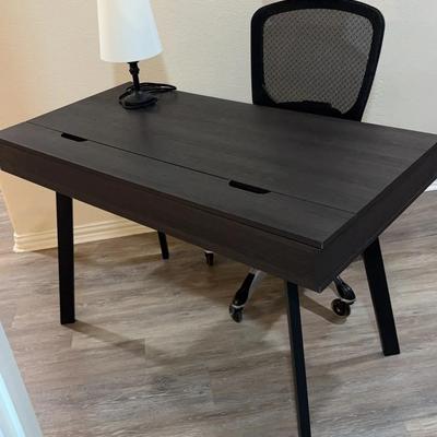 Office Desk with Cord Storage and Rolling Chair (READ PICKUP DETAILS IN DESCRIPTION) 