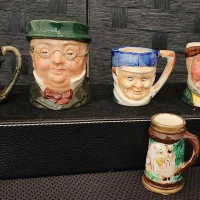 Miniature Character Mugs (Including 2 Royal Doulton)