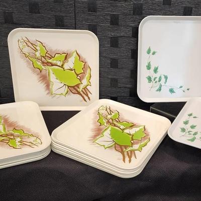 Vintage 11" Metal Lap Trays (20) With Ivy Design