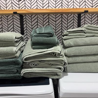 Egyptian Cotton Plush Green Towels