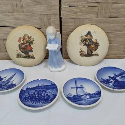 Royal Copenhagen Miniature Plates, Hummel Plaques, & Angel Figurine