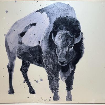 Canvas Of Bison (Buffalo) 40.5” X 30.5”