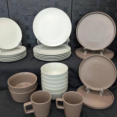Stone + Lain Brown Stoneware dishes (see Description) and IKEA Dinner Plates & Bowls 