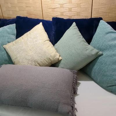 9 Decorative Plush Pillows 