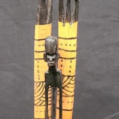 Mystical Massai Family From Kenya - Handcrafted Tabletop Sculpture