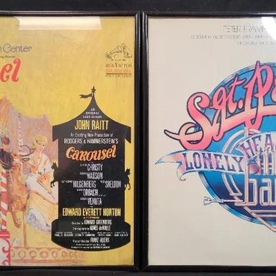 Rock & Broadway Classics: Sgt. Pepper's & Carousel Framed Album Art!