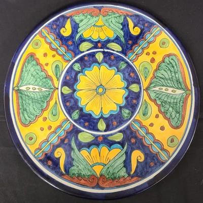 Hand Signed Talavera Mexican Plate 