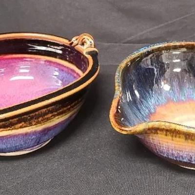 Pristine Pottery Pair - Gorgeous Glazed Bowls