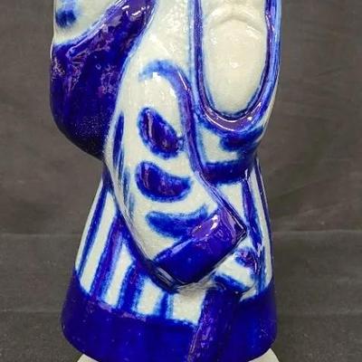 Eldreth Pottery Salt Glazed Santa Decorative Tabletopper