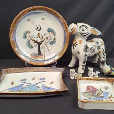 Colorful Hand-Painted Talavera Pottery Whimsical Birds & Playful Creatures