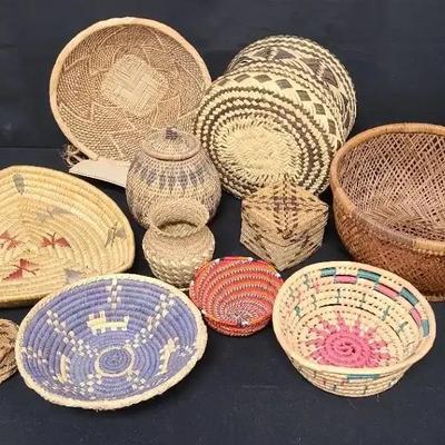 A Bevy Of Handwoven Baskets 