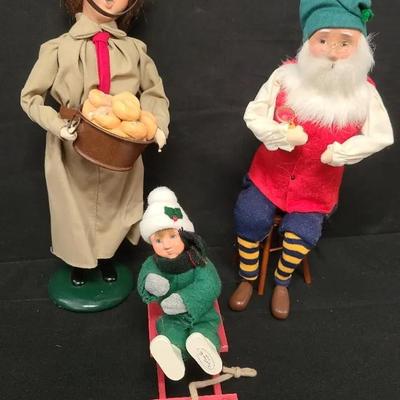Byers' Choice Trio Of Fun Figures For Holiday Decorating 