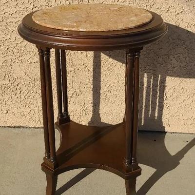 Stone Topped Sophistication  - Alluring Accent Table 