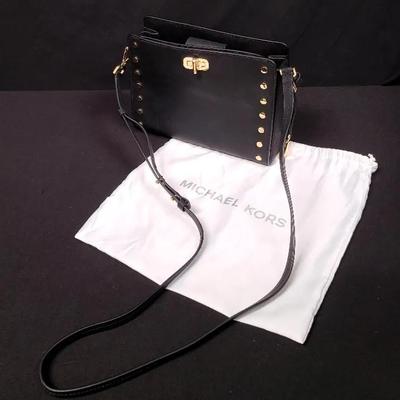 Behold The Magic Of Michael Kors - Anything But Basic Black Handbag, With Golden Hardware 