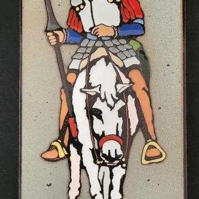 Toledo Tile - Decorative Guillermo St. Germier 'Don Quixote' Pottery Artpiece