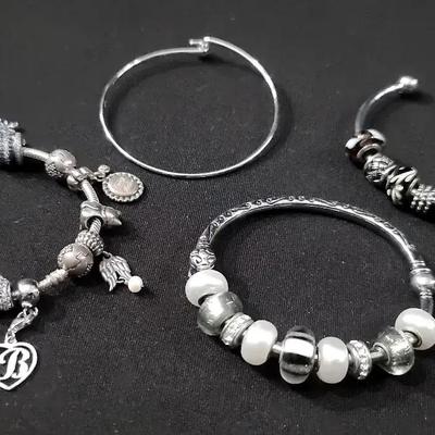 Pandora Charm Bracelet With Other Bracelets 