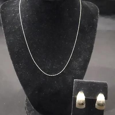 14K Gold Earrings With 10K Necklace