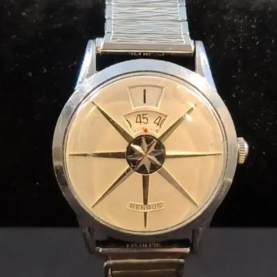 Benrus Men’s Jump Hour Wristwatch, Circa 1960s