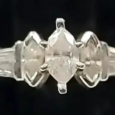 Platinum Diamond Ring Size 6