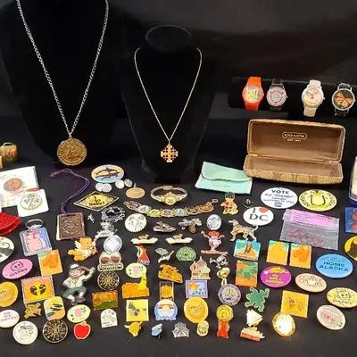 Collectible Buttons, Watches, Necklaces And More Featuring A Hard Rock Watch