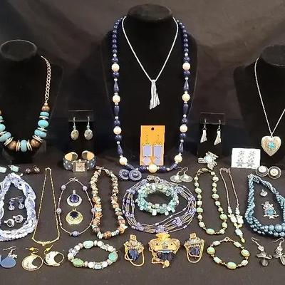 Turquoise And Blue Themed Jewelry 