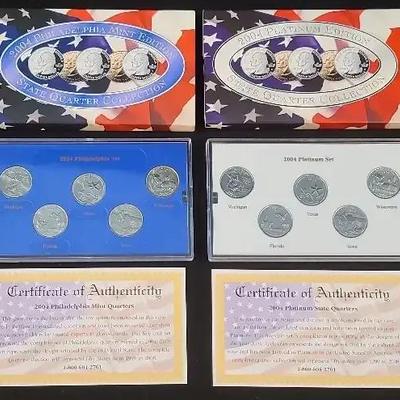 2004 Mint, Platinum And Gold Edition State Quarter Collection