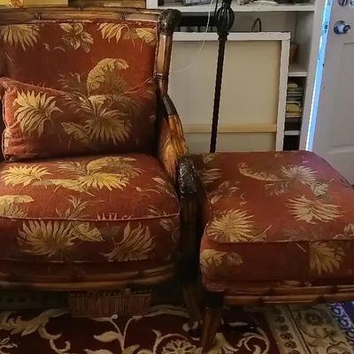 Cindy Crawford Home Cushioned Chair with Ottoman