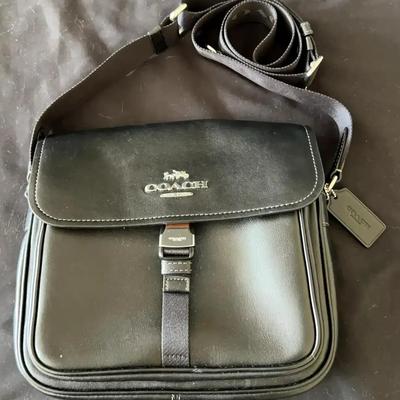 Coach Black Leather Crossbody Bag