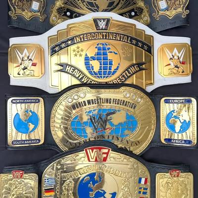 Collection of Four Wrestling Championship Belts Featuring WWE & WWF Titles