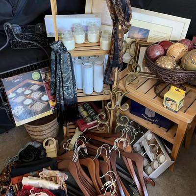 Bathroom Décor Collection With Shelf, Candles, Wall Art & Accessories