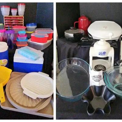 George Foreman Grill, Oster Waffle Maker, Sunbeam Blender & Kitchen Essentials