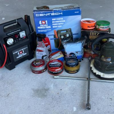 Car Care Collection Featuring Cen-Tech 4-in-1 Power Pack
