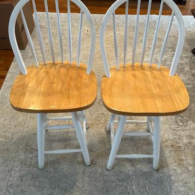 Two of Four Swiveling Barstools 